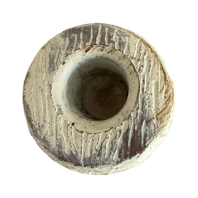Ceramic Tall Architectural Column Candlesticks Pair For Sale - Image 7 of 8