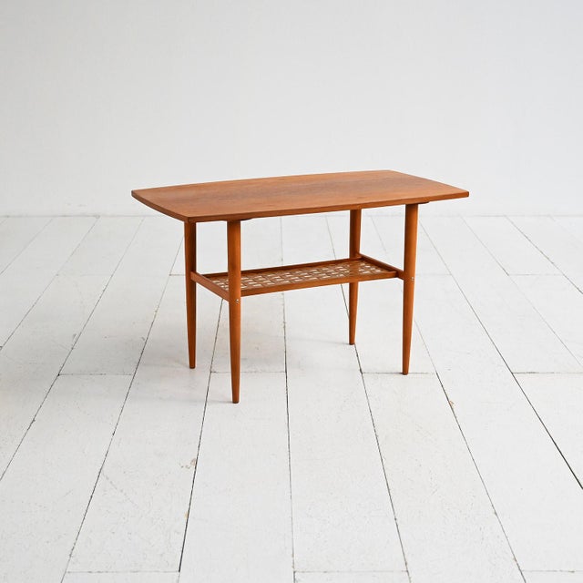 Swedish Teak Coffee Table with Woven Top from Alberts Tibro, 1960s For Sale - Image 10 of 10