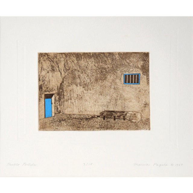 Contemporary "Pueblo Portals" - Intaglio Print, #3/15 by Marcia Pagels For Sale - Image 3 of 7
