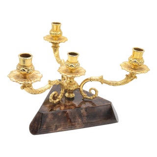 1960s Aldo Tura Modernist Three-Arm Candelabrum For Sale