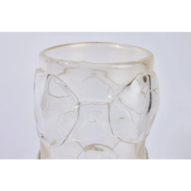 Gold Flecked Murano Glass Vases - A Pair For Sale - Image 4 of 6