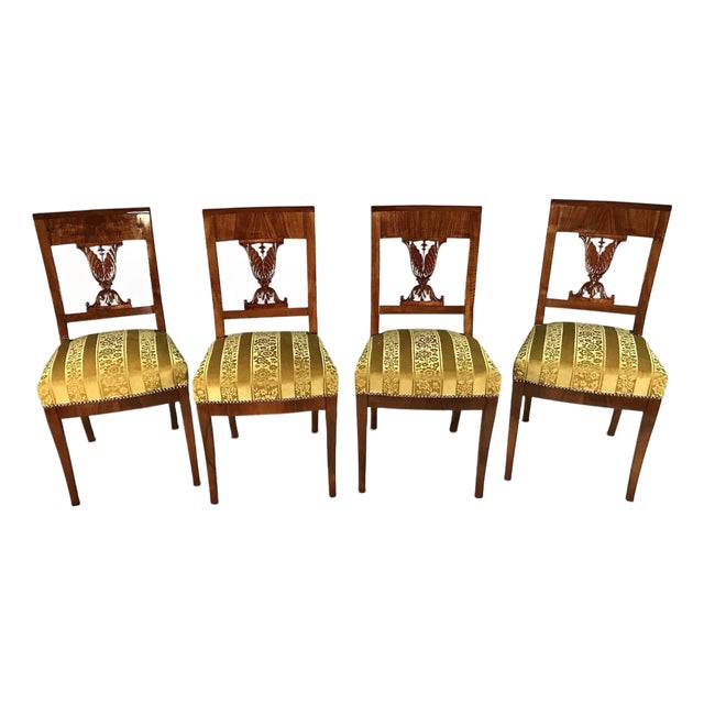 Set of Four Biedermeier Chairs, 1820 For Sale