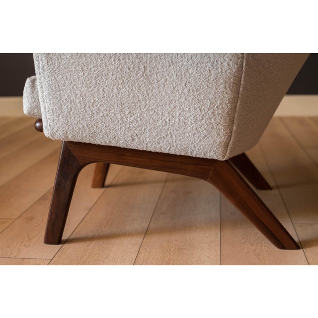 Vintage Sculptural Walnut Wingback Lounge Chair and Ottoman by Adrian Pearsall For Sale In Monterey, CA - Image 6 of 18