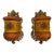 1930s Gill Glass & Fixture Company Antique Slip Shade Wall Sconces, Pair For Sale