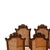 Furniture - 8 Henry II Chairs. Portuguese; 19th century, carved and turned oak wood. Straw seats. Defects in the straw...