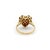 1960s Vintage 18k Gold Pave Garnet Heart Ring, Size 5.75 For Sale - Image 5 of 8