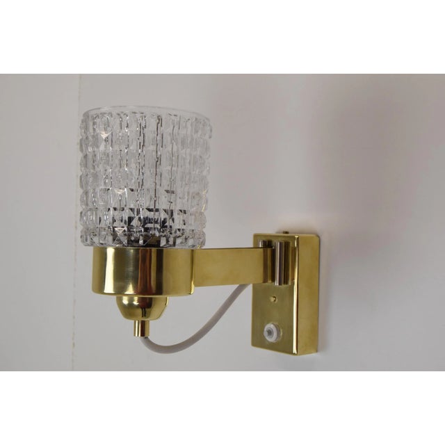 Made in czechoslovakia made of glass, brass new cabling 1x40w,e27 or e26 bulb us wiring compatible re-polished good...