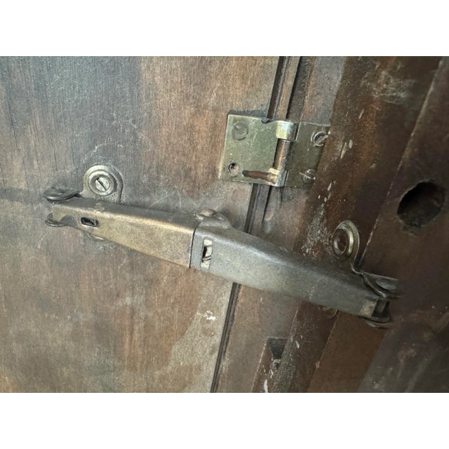 Wood Vintage 1930s Drop-Leaf Accent Table With Original Hardware & Turned Legs For Sale - Image 7 of 10