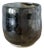 Metallic Black Glaze Organic Modern Studio Pottery Cup For Sale