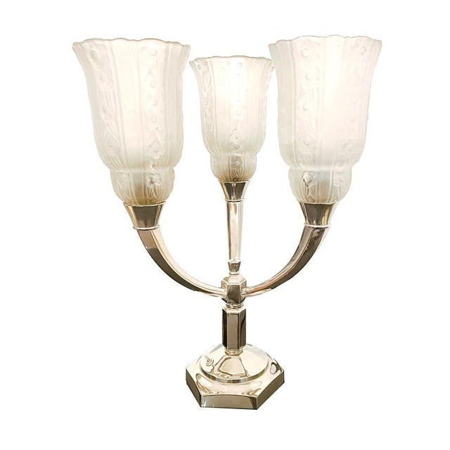 Silver Art Deco Table Lamps, Set of 2 For Sale - Image 8 of 18
