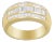 14K Yellow Gold 1ct. TDW Princess and Baguette-Cut Diamond Ring(H-I, SI1-SI2) For Sale