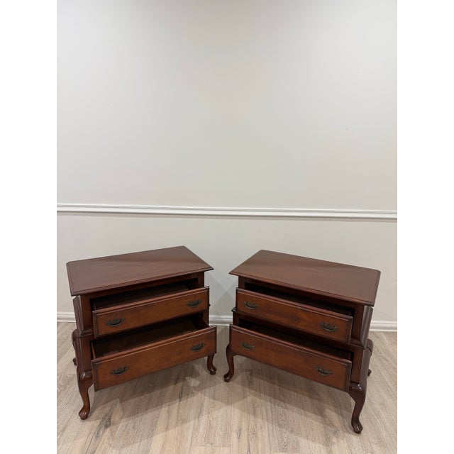 1990s Jaclyn Smith Furniture Collection Nighstands by Largo, Pair For Sale - Image 11 of 12