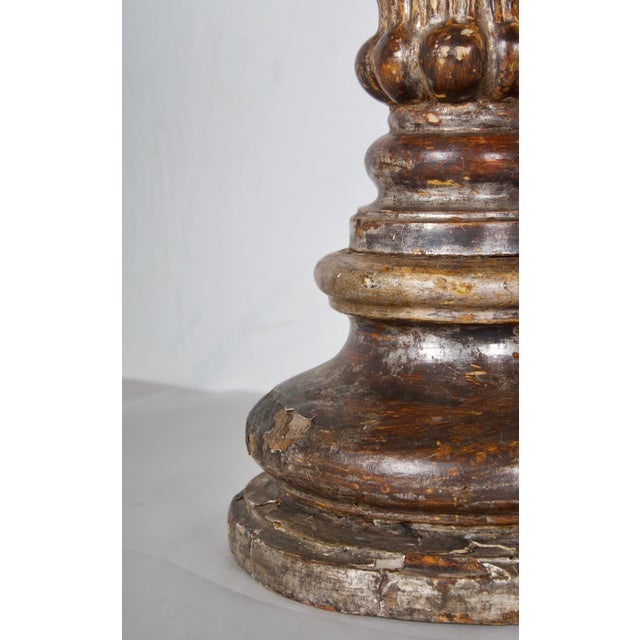 Brown Late 19th Century Italian Baroque Style Silver Gilt Pricket Sticks- a Pair For Sale - Image 8 of 12