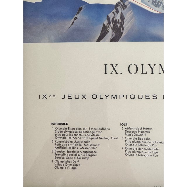 1964 Innsbruck Austria Winter Olympics Poster Heinrich Berann Panorama Map For Sale - Image 10 of 12