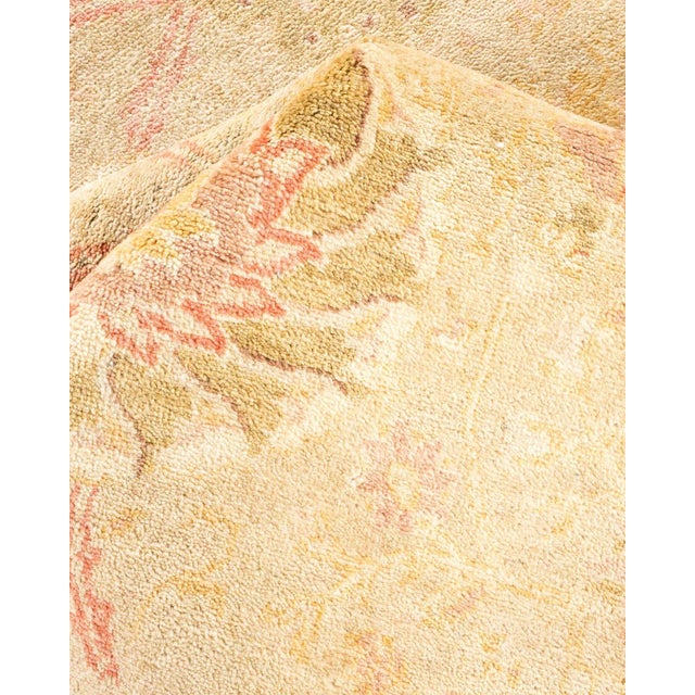 Textile Vintage Traditional Hand Knotted Wool Area Rug, Olive - 6'1" X 9'0" For Sale - Image 7 of 9