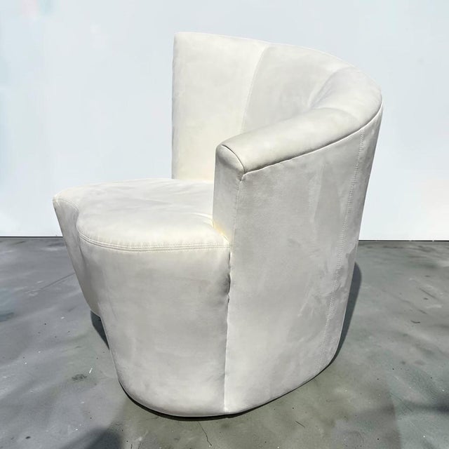 Modern Vladimir Kagan Bilbao Swivel Slipper Chair For Sale - Image 3 of 15