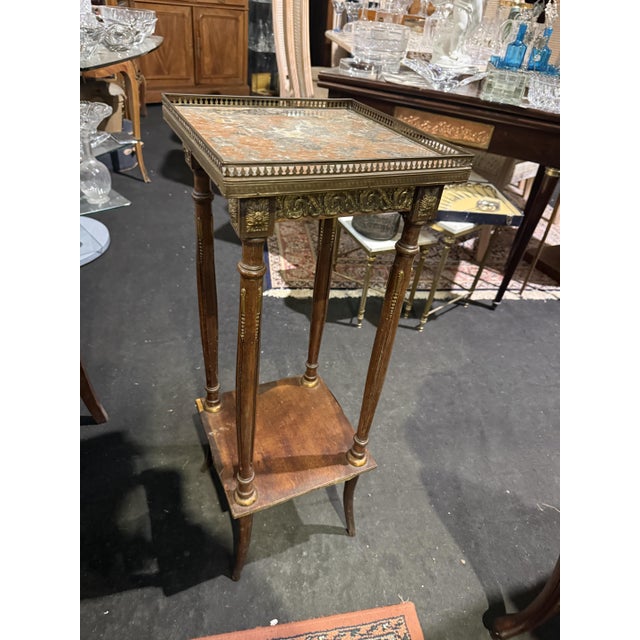 Napoleon III Brown Walnut Stool For Sale - Image 4 of 4