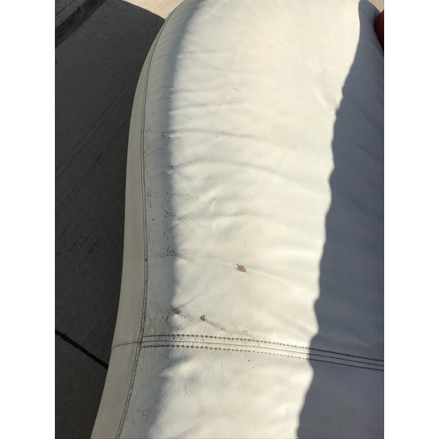 1970s Frédéric Amat Leather Loveseat for Poltromec Italia For Sale - Image 10 of 11