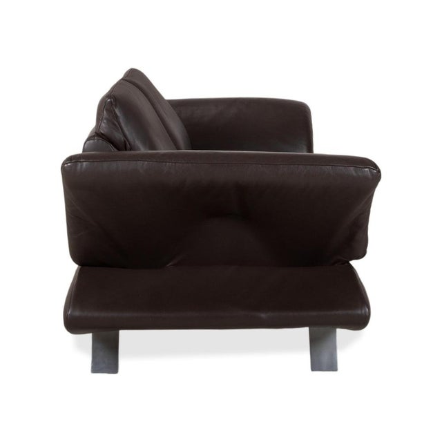 Leather Two-Seater Brown Manual Function Sofa by Koinor Velluti For Sale - Image 13 of 16