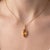 Genuine Marquise Citrine Necklace – Minimalist Bezel Set Golden Gemstone Solitaire Pendant For Sale - Image 4 of 5