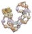 MCM Jewelry Made in Italy. Venetian/Murano Glass Wedding Cake Bead (Or Fiorato) Bracelet With Ornate Clasp For Sale