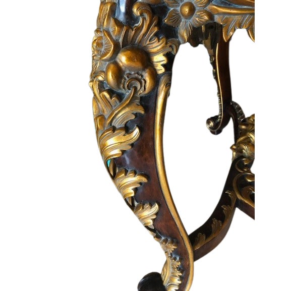 Italian Italian Gold Filigree Console Table For Sale - Image 3 of 7