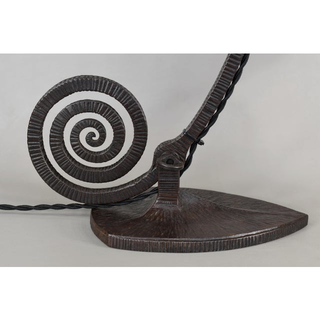 French Art Deco Table Lamp by Daum 1920s France For Sale - Image 9 of 12