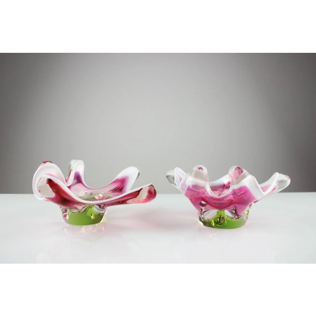 Glass Bowls by Josef Hospodka, 1960s, Set of 2 For Sale - Image 3 of 6