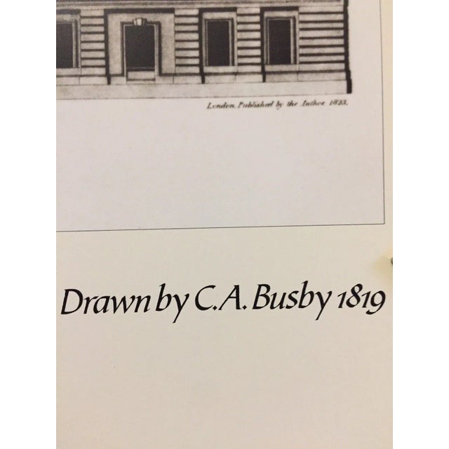 Vintage 80s Architecture Rendering Poster “East Front of Capitol” 1819 by C. A. Busby For Sale - Image 9 of 10