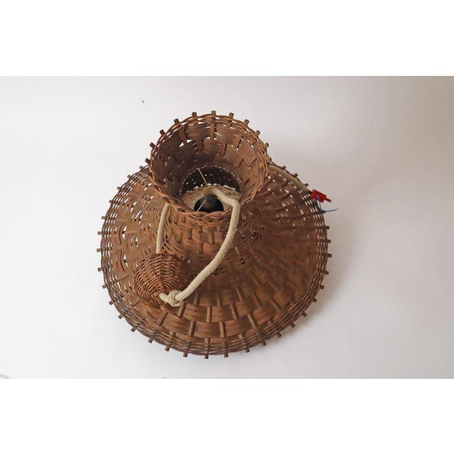Modern Mid-Century Tulip Lamp in Woven Wood and Willow from Peill & Putzler, 1960s For Sale - Image 16 of 18