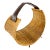 1960s Mid-Century Rattan Firewood Log Basket With Leather Handle For Sale