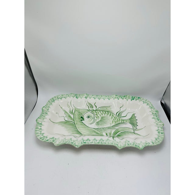Ceramic Vintage Italian Ceramic Fish Platter For Sale - Image 7 of 9