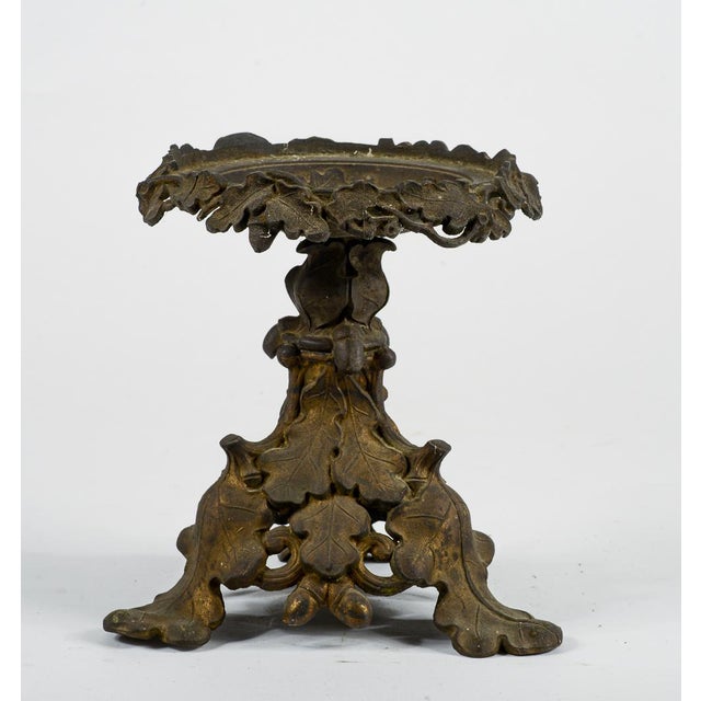 Art Nouveau Backsplash Stand in Metal with Vineyard Grape Leaf Decorations, 1890s For Sale - Image 5 of 10