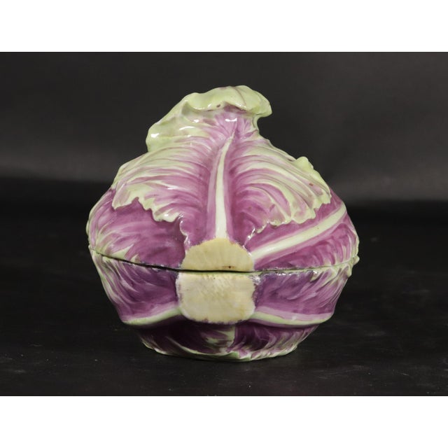 Rococo Late 18th Century German Porcelain Trompe l'Oeil Cabbage Tureen and Cover, Meissen For Sale - Image 3 of 12
