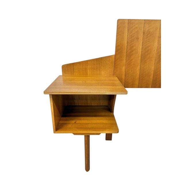 Mid-Century Modern Queen Size Headboard W/Nightstands For Sale - Image 4 of 7
