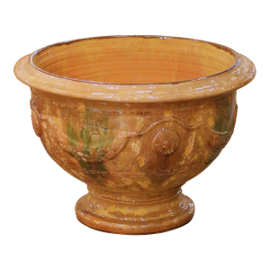 French Handmade Terracotta Anduze Bowl Urn Planter by La Madeleine