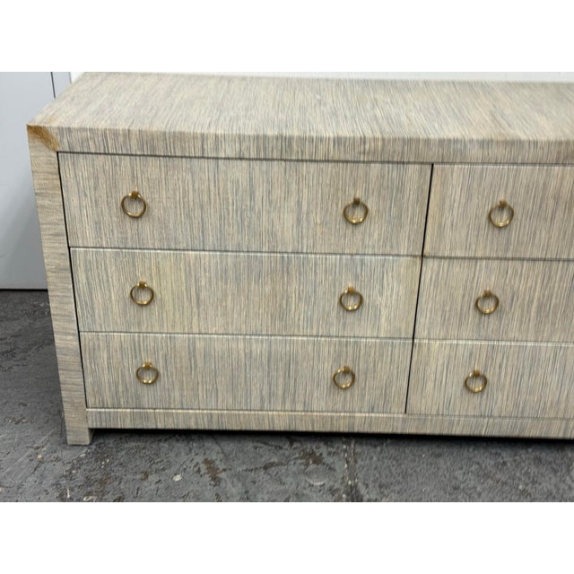 Gray Serena & Lily Linen Wrapped Driftway Dresser For Sale - Image 8 of 12