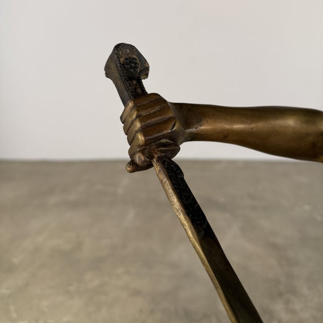 Bronze David and Goliath Bronze Sculpture, After Antonin Mercié - 38” Tall, Classical Figure For Sale - Image 8 of 16