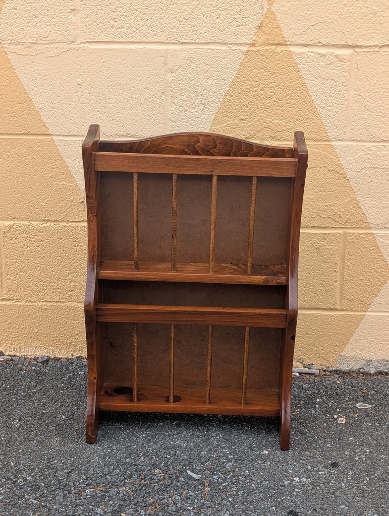 Vintage Mid Century Modern Wall Mounted Magazine Rack or Wooden