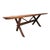 Rustic American Farmhouse Pine and Maple Trestle Dining Table For Sale