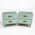 Mid-Century Modern Aqua Green Mirrored Glass Nightstands with Brass Fish Handle, 2000, Set of 2 For Sale - Image 10 of 10