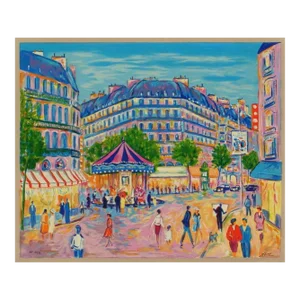 1998 Jean Claude Picot Paris, Merry-Go-Round in the Evening Lithograph