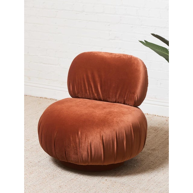 1970’s Burnt Orange Lounge Chair For Sale - Image 12 of 12