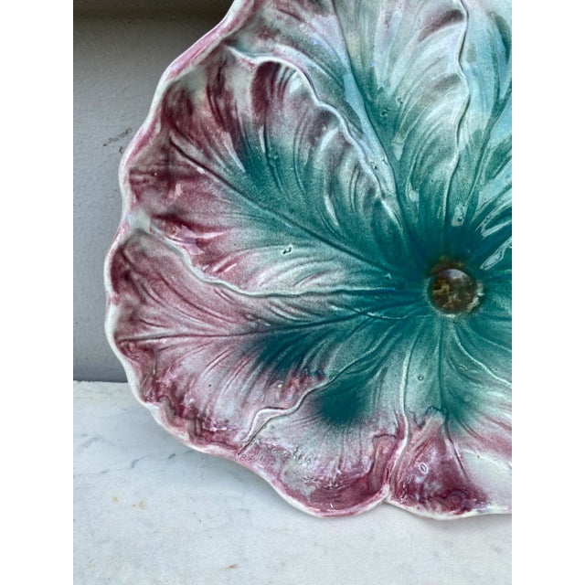 French Majolica leaves platter, circa 1890.
