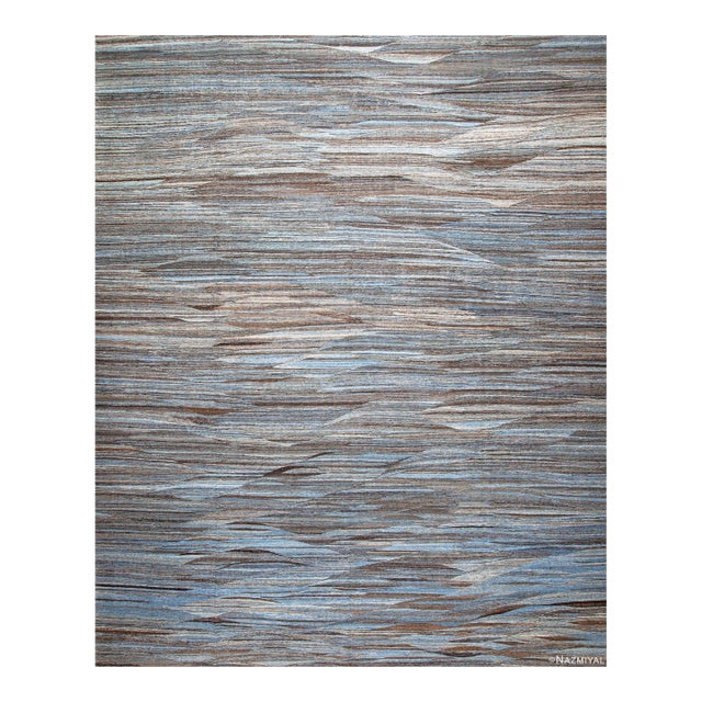Nazmiyal Collection Large Modern Kilim Flatweave Rug For Sale