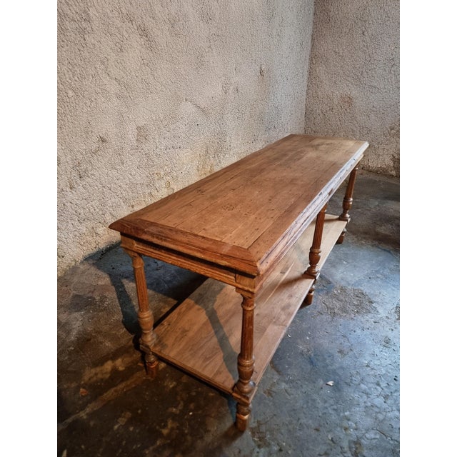 Brown Antique French Oak Drapers Table, 19th Century For Sale - Image 8 of 18