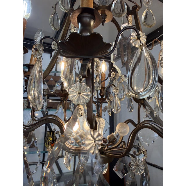 Louis XV Crystal 12-Light Cage Chandelier from Maison Baguès For Sale - Image 3 of 14