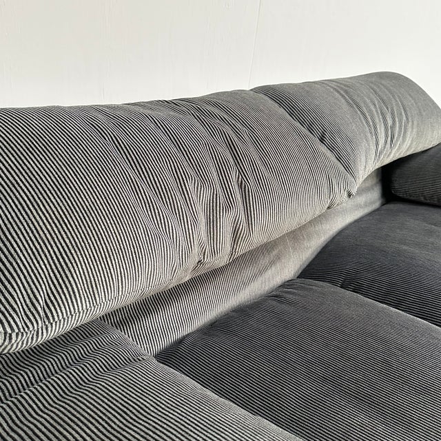 Black Maralunga Two-Seater Sofa by Vico Magistretti for Cassina, 1990s For Sale - Image 8 of 18