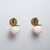 Vintage Italian Brass Wall Lamps with Green Details and Opaline Globes, 1950s, Set of 2 For Sale - Image 9 of 15