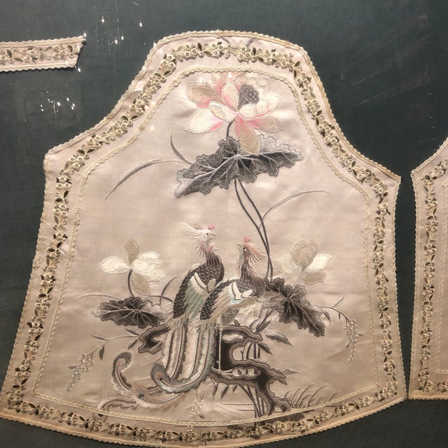 Vintage Asian Oriental Textile, Framed For Sale - Image 4 of 9